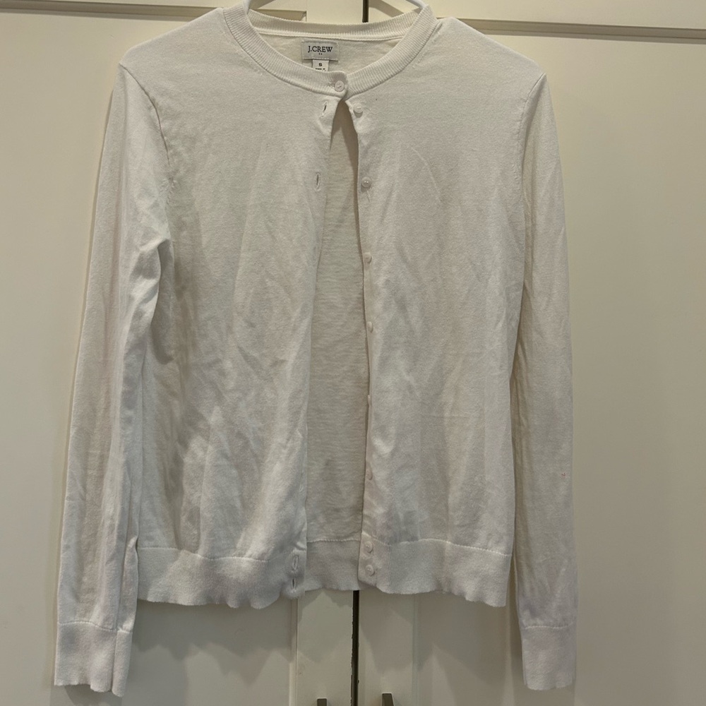 White J. Crew Cardigan
